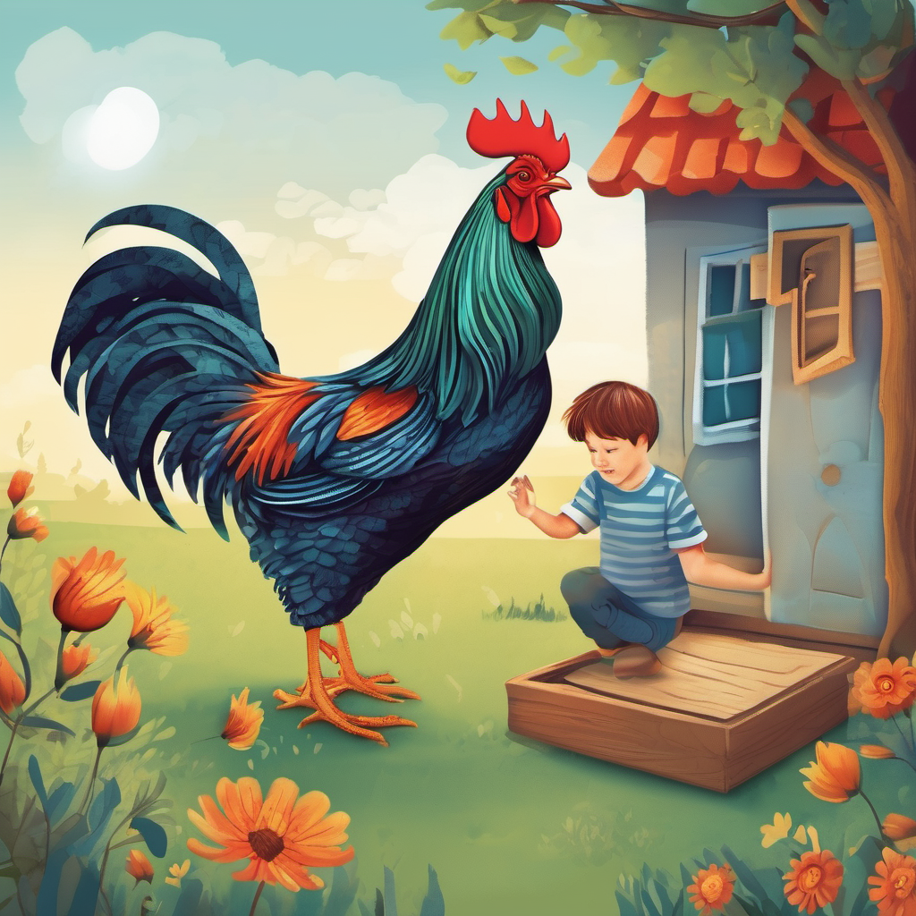 El Gallo Y El Nino Cuentos de Dormir para Ninos ai